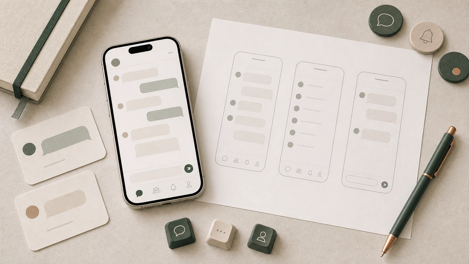 Chattapp med realtidsmeddelanden, grupper, filer, push, moderering och säkerhet.